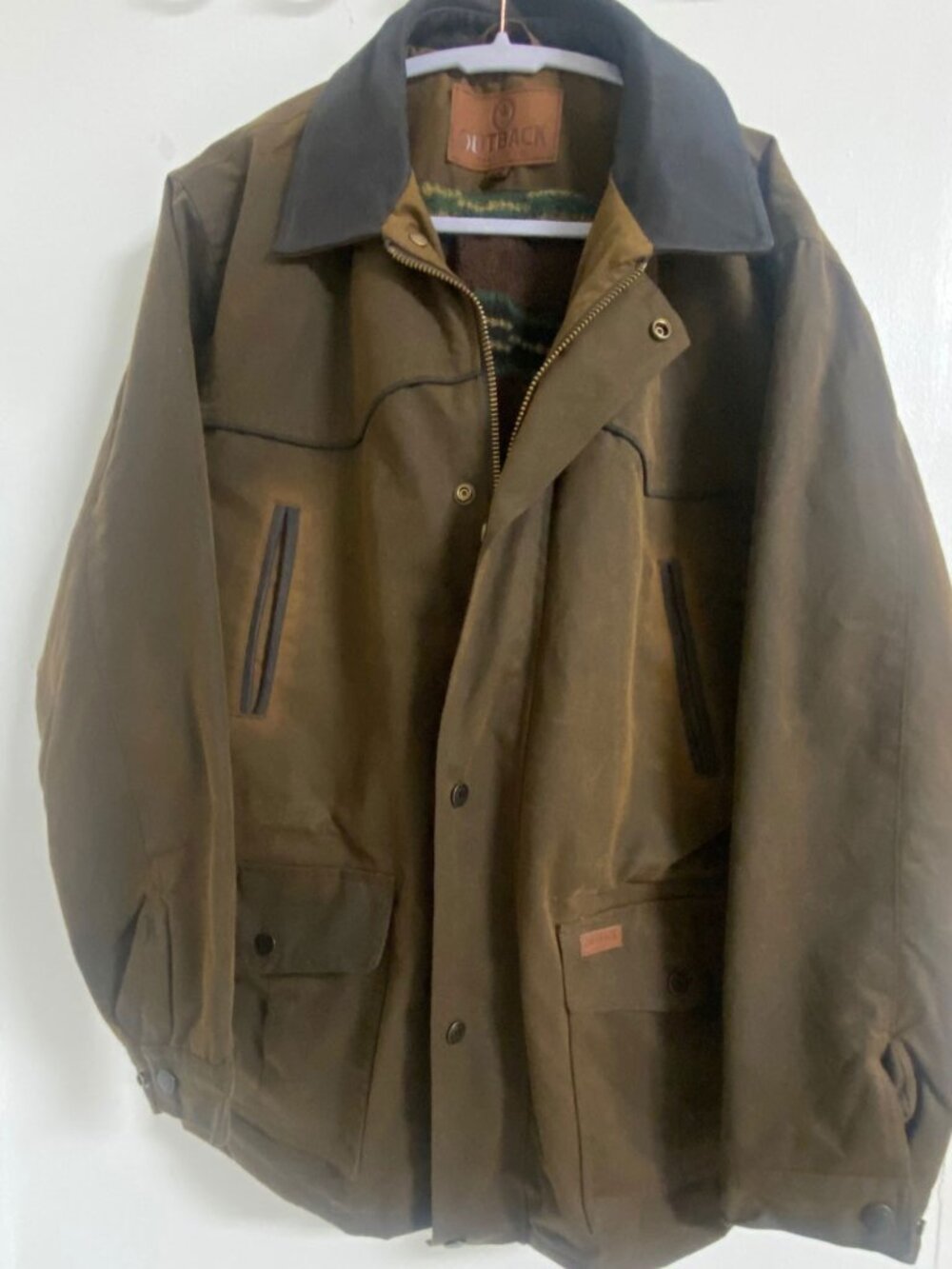 Outback Trading Company Pathfinder Oilskin Jacket Waxed Field Western - Picture 9 of 14